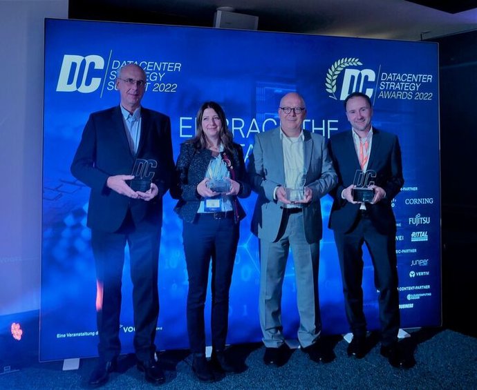 Die vier Preisträger des Datacenter Strategy Awards.