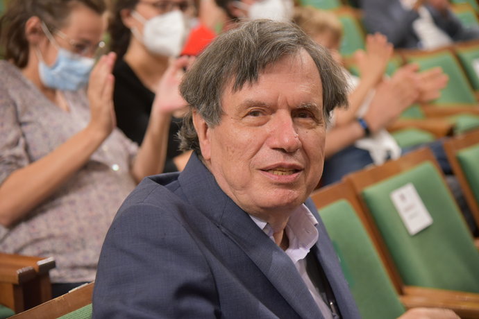 Nobel laureate Giorgio Parisi during the ceremony in his honor at the University of Rome.