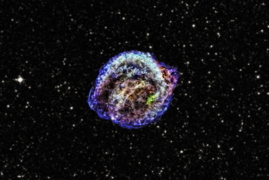 Bild: X-ray: NASA/CXC/NCSU/M. Burkey et al.; Optical: DSS