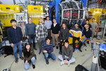 Mitglieder der WASA@FRS-Kollaboration vor Ort bei GSI/FAIR zum Aufbau des Detektors am FRS.
