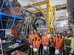At the large-scale detector HADES.
