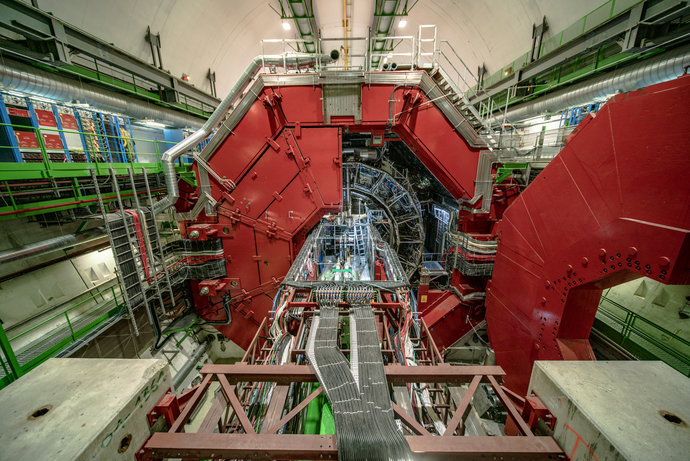 The ALICE experiment at the CERN research center.