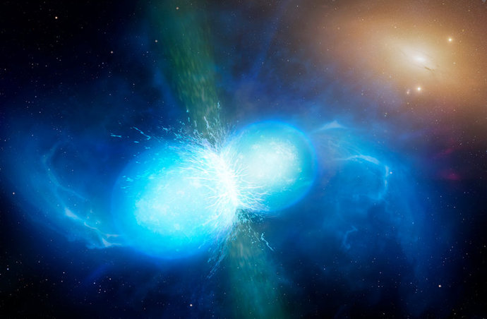 Artist's impression of a neutron star merger.