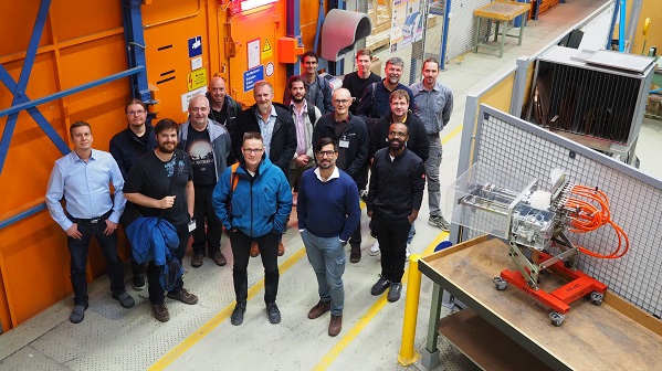 Group photo of the ERIBS collaboration: From left: Aleksey Adonin (GSI), Ville Toivanen (JYFN), Pierre Chauveau (GANIL), Ralf Lang (GSI), Mickaёl Dubois (GANIL), Hannu Koivisto (JYFN), Frédéric Lemagnen (GANIL), Richard Racz (ATOMKI), Alessio Galata (INFN-LNL), Fabio Maimone (GSI), Thomas Thuillier (LPSC), Aleksandr Andreev (GSI), H.Rob Kremers (UMCG-PARTREC), Patrick Patchakui (GSI), Michael Galonska ( GSI), Jan Mäder (GSI) . Not on picture: Benoit Gall (IPHC-CNRS)